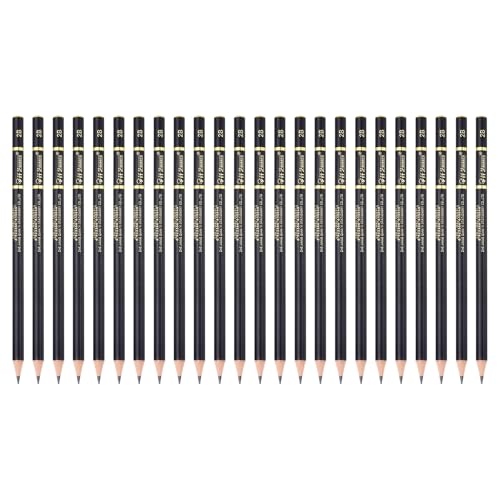 Crayons graphite 2B anti-casse pour croquis parfaits et fournitures de dessin, lot de 24