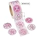 Pink Ribbon Breast Cancer Awareness Stickers - 500 Sticker Roll - Event Supplies