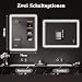 Badspiegel-mit-Beleuchtung 70x100cm - Bluetooth Bad Spiegel mit Licht