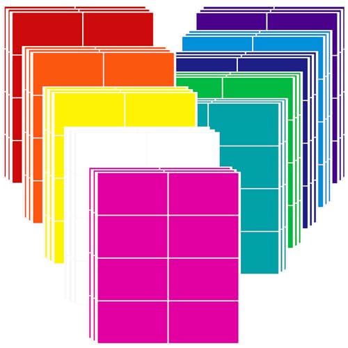 Large 5x3 Inch Blank Labels for Storage Bins, 240 PCS Writable & Removable Organizing Labels, 10 Colors for Moving Boxes, Totes, Home Office Supplies and Color Coding