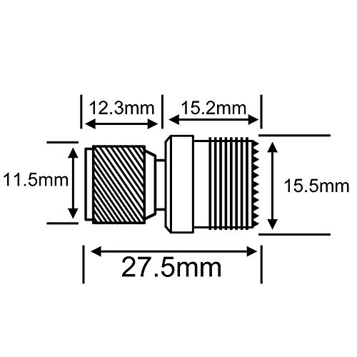 YILIANDUO CB Radio Adapter SO-239 PL-259 Connector UHF Female to Mini UHF Male RF Coax Adapter for CB Ham Radio Antenna Broadcast Scanner WiFi Pack of 2 - Image 3