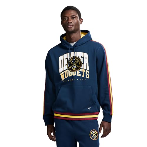 GAME 7 Men's Standard x NBA Officially Licensed Long Sleeve Pullover Hoodie Fleece Heavyweight Sweatshirt, Navy, Medium