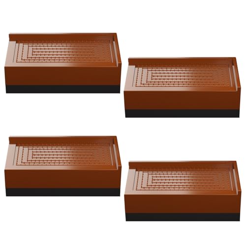 KMQRDZi Lot de 4 rehausseurs de meubles - Pour canapé, table basse, lit, lit - Augmente la hauteur des meubles de 40 mm - Pour canapé, table basse, armoire, lit, bureau (rectangulaire, marron)