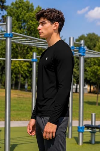 FTX Store FTX Men Solid Dri-FIT Polyester T-Shirt Black Full Sleeve - Image 4