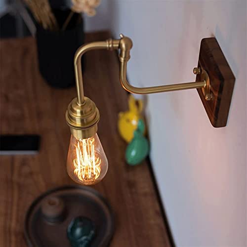 Lámpara de noche interior regulable y aplique de pared estilo granja vintage 5