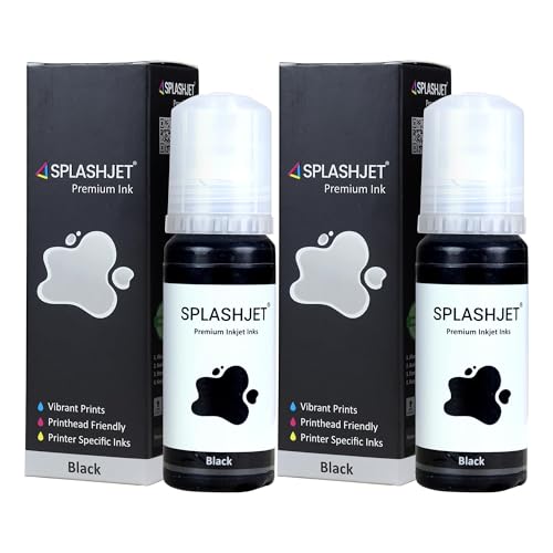 Image of Splashjet 001 Black Compatible Refill Ink for Epson L4150, L4160, L6160, L6170, L6190, L655 Printer (70g x 2) Black - 501828