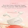 AWEI T90 Wireless Earbuds, Bluetooth 5.3 Headphones Bass Stereo, Ear Buds with Noise Cancelling Mic, IPX6 Waterproof in Ear Earphones, 35H Playtime for Laptop Pad Phones Sports Workout, White