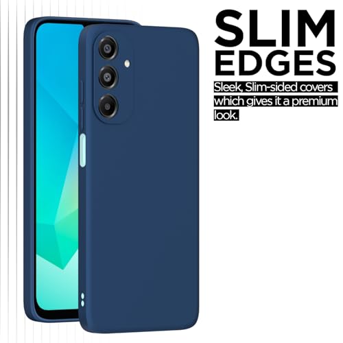Image of Outlouders Back Cover for Samsung Galaxy A16 5G | Camera Protection | Durable Soft Matte Silicone Bumper Case (Blue)