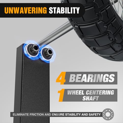 Image of Nilight Motorcycle Bike Wheel Balancer Tire Balancer Stand | Features static & dynamic alignment heavy duty build adjustable centering cones fits most motorcycles dirt & sport bikes