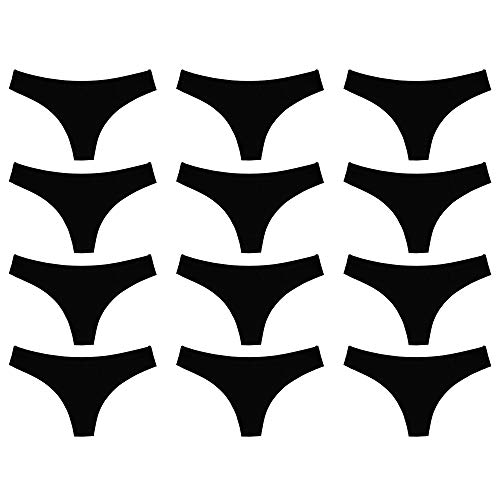 Image of Alyce Ives Intimates Seamless Womens Thongs, No Show Laser Cut Thong- 12 Pack