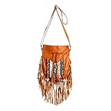 Brown Boho Bag | Real Leather | Fringe Purse | Bohemian Bags | Hobo Tote Handbag