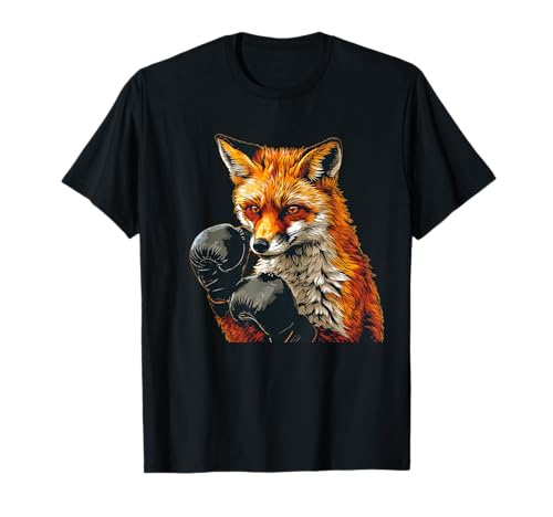 Guantes de boxeo geniales con animales para los amantes del zorro Camiseta