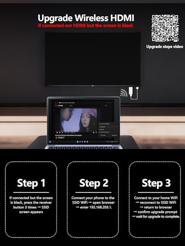 Image of Wireless HDMI Display Dongle Adapter, iShare iOS Wireless HDMI Extender Receiver, Plug & Play Screen Mirroring for iPhone /iPad /Android /PC to HDTV /Projector /Monitor, AirPlay & Miracast, for Office Use