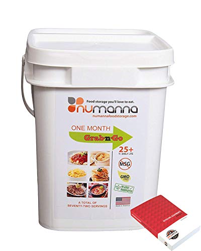 SAFECASTLE Grab-N-Go Food Bucket, 80 Meals 25 Plus Year Shelf Life bundled with Outdoors Equipments Guide Book SAFECASTLE Grab-N-Go Food Bucket, 80 Meals 25 Plus Year Shelf Life bundled with Outdoors Equipments Guide Book
