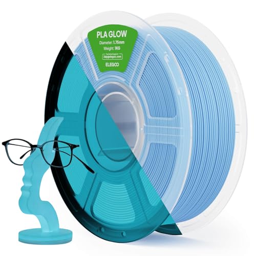 Filament ELEGOO PLA Niebieski Świecący w ciemności (BLUE GLOW)