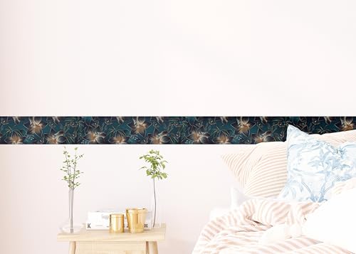 AG Design Selbstklebende Bordüre für Küche, Wohnzimmer, Wand Sticker, Mehrfarbig, 500 x 13,8 cm (Abstract)
