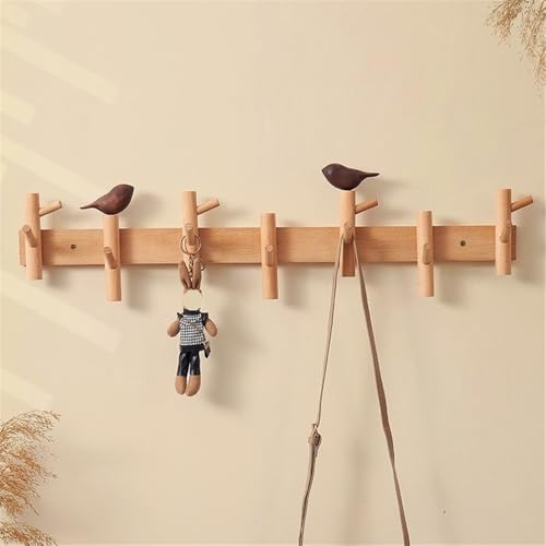 Patère murale pour libérer le sol | Porte-manteau mural bois - 6