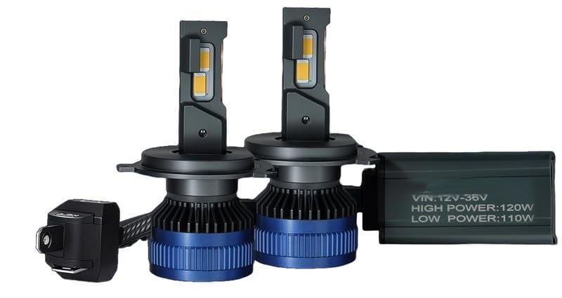 Image of H4 /9003 /HB2 LED Headlight Bulbs Hi /Lo H4 120W Car Led Headlight Bulbs Super Bright LED Headlight Conversion Kit for Cars 6000K Cool White Quick Installation Halogen Replacement (HJ G 120WATT)