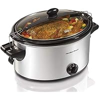 Hamilton Beach Stay or Go Portable 6-Quart Slow Cooker With Lid Lock (Silver)