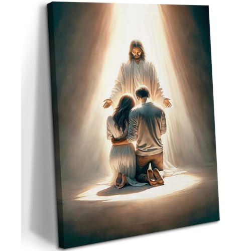 Jesus Blesses Couple Canvas Wall Art