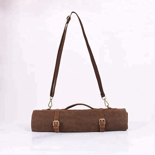 Miniatura 6 de Bolsa enrollable para cuchillos de chef, bolsas de lona encerada para cuchillos con 10 ranuras y 1 bolsillo con cremallera, bolsa de chef para chefs