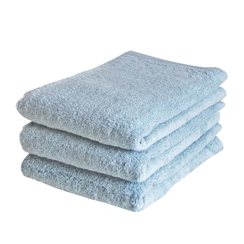 泉州タオル(Senshu towel) 「モアフラン」バスタオル 3枚 アッシュブルー 単色 無地 シンプル 泉州こだわりタオル 国産綿糸 国内製造 日用品