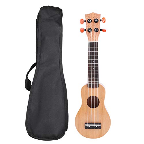 Ukulélé en bois de 17", ukulélé de 17", cadeau musical pour enfants pour le développement de talents musicaux débutants Cover