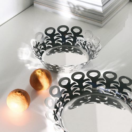 Cesta perforada Alessi Vimini de acero inoxidable, el centro de mesa definitivo 5