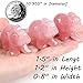 Rose Quartz Elephant Decor Pink Crystals Healing Stones Pocket Figurine Natural Crystal Statue Hand Carved Sculpture Cute Gemstone Energy Home Office Valentine's Day Desk Decoration Gifts for Women