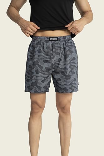 Image of DaMENSCH Regular Fit Solid 100% Soft & Durable Cotton Boxer Shorts Dual Pockets Anti-Bacterial Moisture Wicking Microfibre Waistband Ultra-Light Boxers for Men