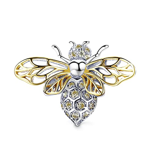GNOCE Eternal Starfish Honey Bee Charm Bracelet Stopper 925 Sterling Silver Animal Stopper Fit Bracelet/Collier pour Femmes Filles Cadeau Fête des Mères (Abeille) Cover