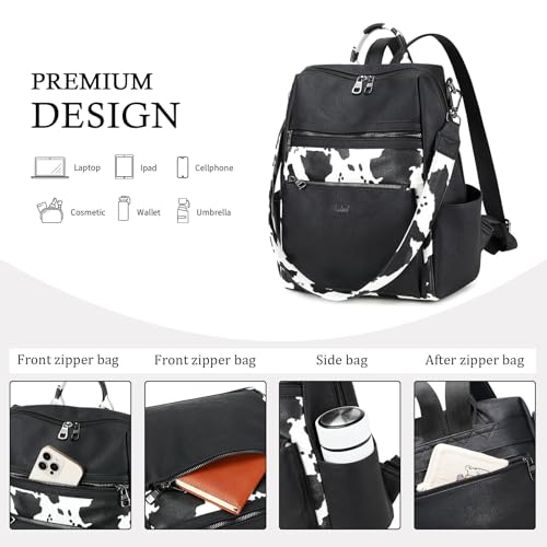 Image of AGLOD Leather Backpack Purse for Women Designer Ladies Shoulder Bag Fashion Faux Work Travel Handbags