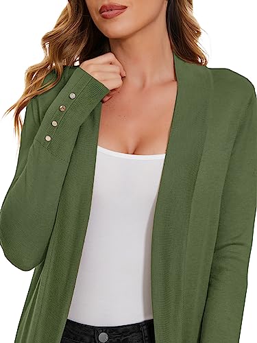 Image of Cardigan for Women Dressy Casual Long Sleeve Open Front Knit Cardigan Sweaters