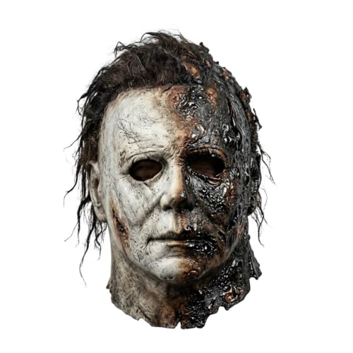 Boolavard Michael Myers Máscaras Halloween Horror Cosplay Disfraz Accesorios de Látex (Máscara D)