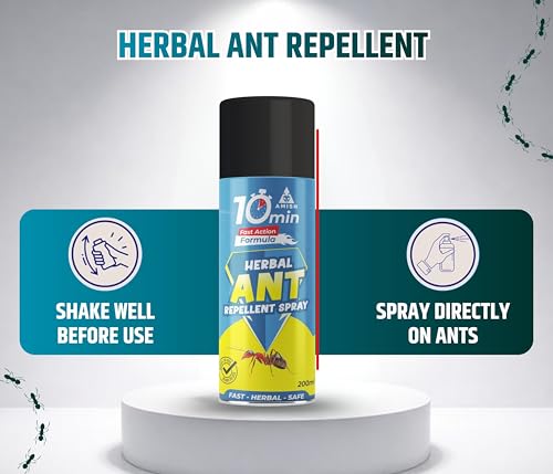 Image of Amish Ant Repellent Spray 200ml for Home & Kitchen | Herbal Organic Indoor Outdoor | Pet Safe, Safe for Dogs | Eco Friendly Remover for Home, Plants | 10 Minutes Formula| Repellent Spray