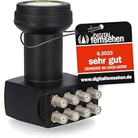 [ Test 2X SEHR GUT *] ZEHNDER Octo LNB, LTE Abschirmung, Sun Protect UV Schutz, Digital 8-Fach 4K LNB für 8 Teilnehmer, für Fernseher Sat Receiver, HD 8fach LNC für Satellitenschüssel Satelliten