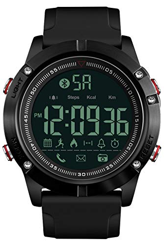 Mens Bluetooth Smart Watch Military Waterproof Multifunction Wrist Digital Sports Watch Pedometer Calorie Stopwatch Alarm