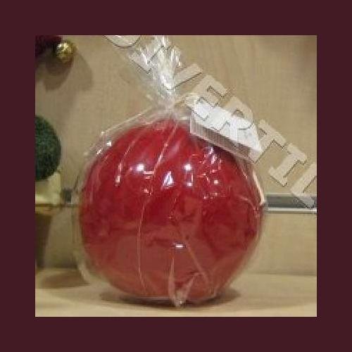 Candela a sfera laccata rossa 48 ore