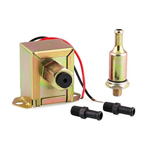 Bomba de combustible,Baugger- Bomba de combustible universal Bomba de combustible eléctrica de facetas de 12 V con unicons de combustible y filtro en línea para motor de gasolina diesel