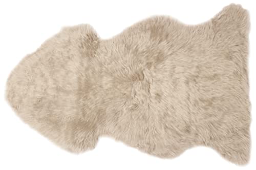 ムートンラグ 天然 オーストラリア産 長毛 1匹物 ラグ リネン 60×90cm 洗える NF001LI