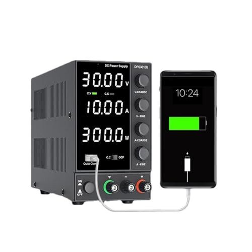 Alimentation à découpage réglable pour bureau avec écran LCD et port USB de charge