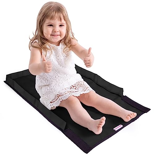 FIVESTARBABY Toddler Airplane Bed for Toddler - Airplane Toddler Bed - Kids Airplane Bed - Baby Plane Travel Essentials - Airplane Seat Extender for Kids - Airplane Must Haves for Toddlers (Black)