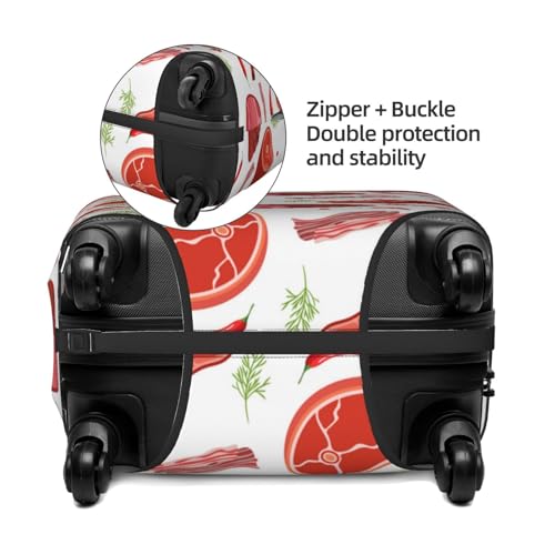 Luggage Cover Protector Suitcase Cover - High Elasticity Ham Bacon Print Suitcase Cover for Luggage4