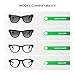 Steinwhale LED Light Blocking Stickers, Compatible with RayBan Meta Wayfarer, Skyler, Headliner, Display & Oakley HSTN Smart Glasses, Low-Tack Reusable, 20 pcs