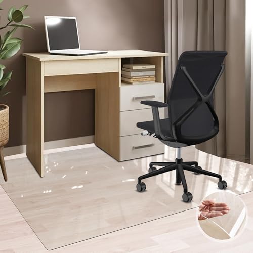 【Amazon.co.jp限定】 チェアマット HAODEMI フロアマット 透明 140*100cm 厚み1.5mm PVC 滑り止め キズ防止 床保護マット 椅子マット 防音 家具保護パッド テーブル・フロア・畳・全面保護の商品画像（Amazon）