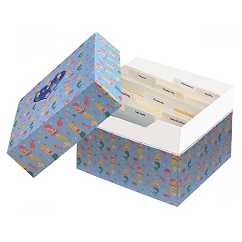 FCHO Greeting Card Storage & Organizer Box, Greeting Cards Assortment Box Organizer with 12 Adjustable Dividers, Stores 140+ cards, Can be used to store greeting cards, photos, envelopes and more