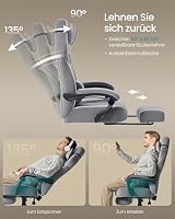 SONGMICS Gaming-Stuhl, Bürostuhl, mit Fußstütze, Tragkraft 150 kg – Ansicht 7