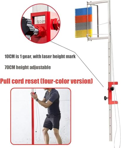 Herramienta de medición de salto vertical para mejorar la elevación con poste de pared ajustable 4