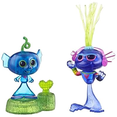 Trolls World Tour Techno Reef Bobble Set with 2 Figures, Movie-Inspired Toy, Poppy Character, Age 4+