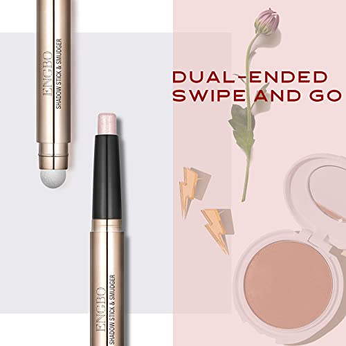 CCbeauty 3 Pack Dual-Ended Eyeshadow Stick,High Pigmented Metallic Cream Shimmer Eye Shadow Stick,Waterproof Neutral to Deep Eyeshadow Pencil Crayon,Glitter Eyeliner Pen Prime Eye Makeup Smudger - Image 7